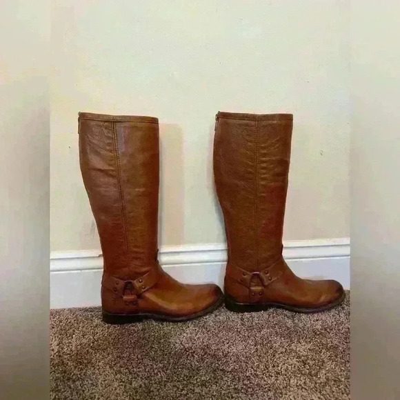 Frye Boots Phillips Harness Tall Boots size 6.5 leather - Picture 2 of 8